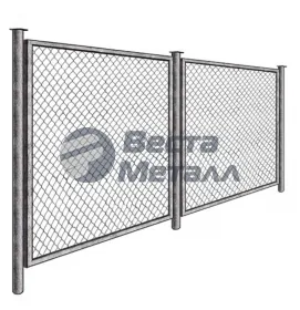 Забор из сетки-рабица в секциях h 2.0