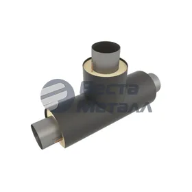 Тройник 273х7.0 - 133x4.5 09Г2С ГОСТ 10704-91/10705-80 - ППУ ПЭ - ЗМКВ
