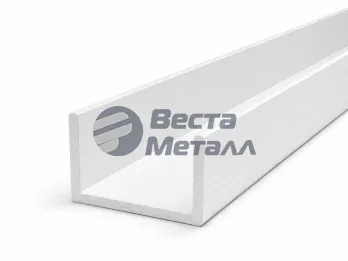 Алюминиевый швеллер 10х10х10х1.2 (1.0м) белый муар