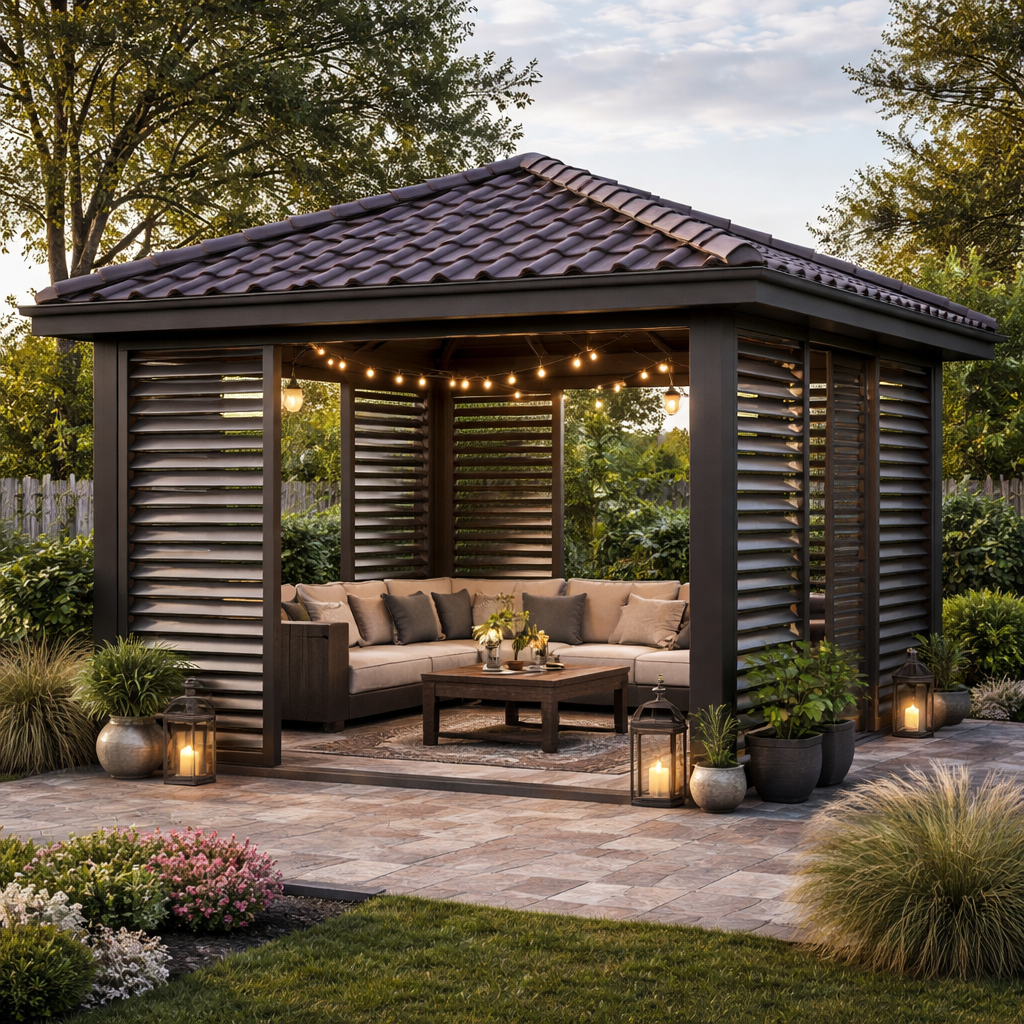 Беседка жалюзи